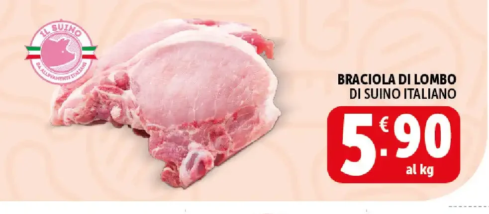 Braciola di lombo di suino
