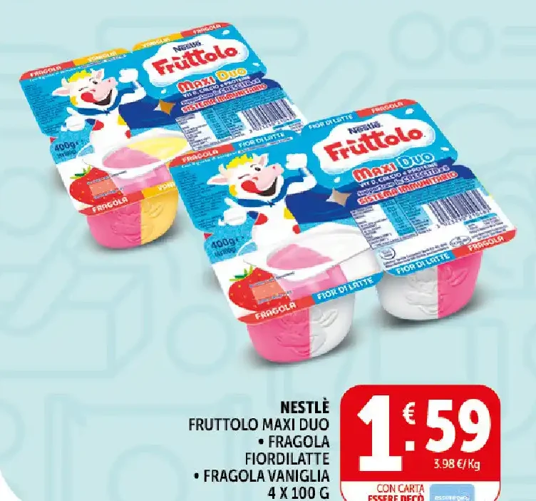 Fruttolo Maxi Duo fragola fiordilatte