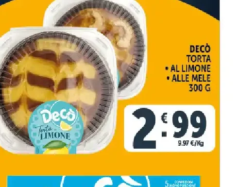 Decò torta al limone o alle mele