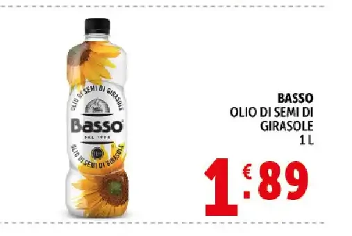 Basso olio di semi di girasole