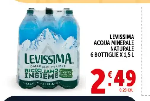 Levissima acqua minerale naturale
