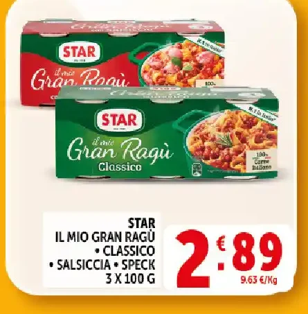 Gran Ragù classico, salsiccia o speck Star