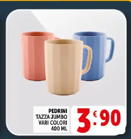 Tazza jumbo Pedrini, vari colori