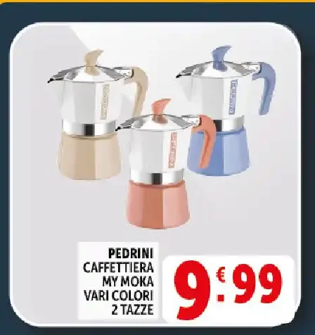 Caffettiera My Moka Pedrini, vari colori