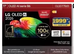 LG OLED AI serie B6 OLED77B6
