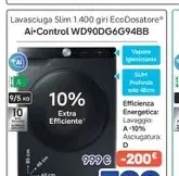Lavasciuga Slim Ai-Control WD90DG6G4B