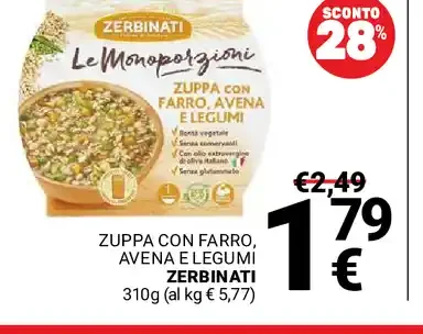 Zuppa con farro, avena e legumi