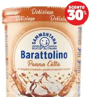 Barattolino gelato delizioso panna cotta Sammontana