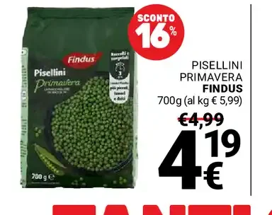 Pisellini primavera Findus