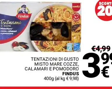 Tentazioni di gusto misto mare cozze calamari e pomodoro Findus