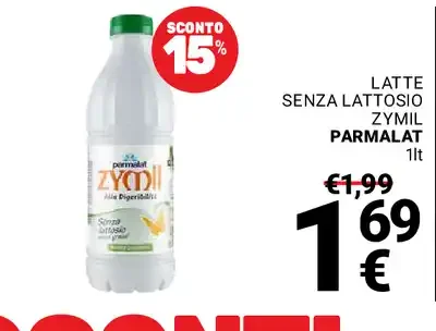Latte senza lattosio Zymil Parmalat