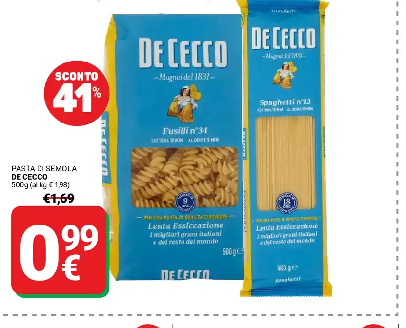 Pasta di semola De Cecco