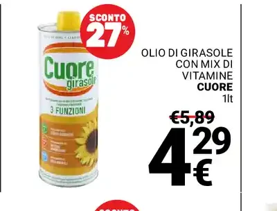 Olio di girasole con mix di vitamine Cuore