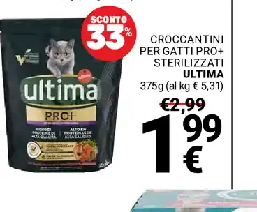 Croccantini per gatti pro-sterilizzati Ultima