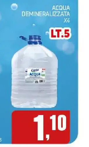 Acqua demineralizzata