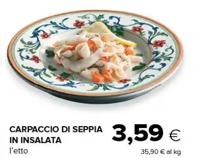 Carpaccio di seppia in insalata