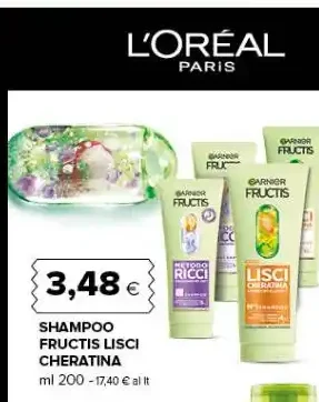 Shampoo Fructis Lisci Cheratina