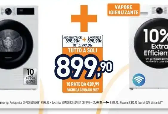Samsung asciugatrice e lavatrice