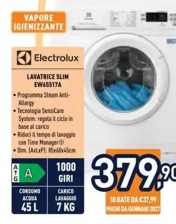 Electrolux lavatrice slim