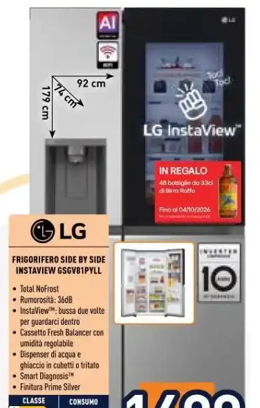 LG frigorifero side by side
