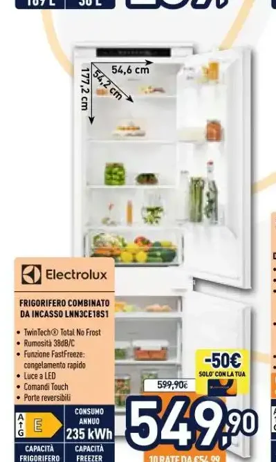 Frigorifero combinato Electrolux