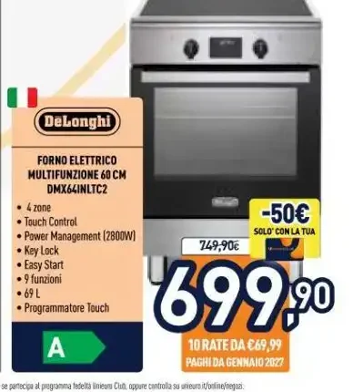 Forno elettrico multifunzione De’Longhi