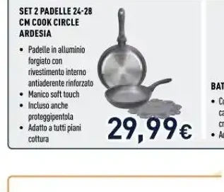 Set 2 padelle 24-28 cm Cook Circle Ardesia