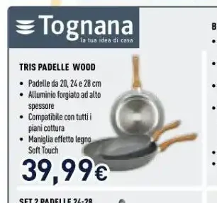 Tris padelle Wood