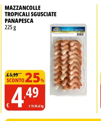 Mazzancolle tropicali sgusciate Panapesca