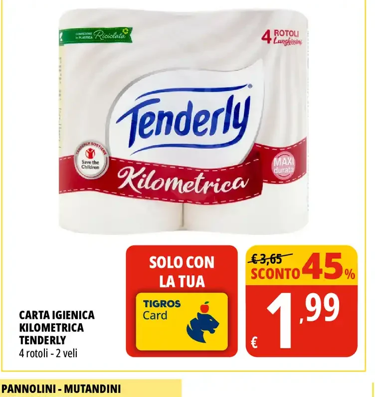 Carta igienica Kilometrica Tenderly