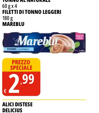 Tonno al naturale Mareblu