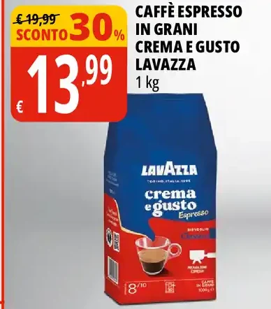 Caffè espresso in grani Crema e Gusto Lavazza