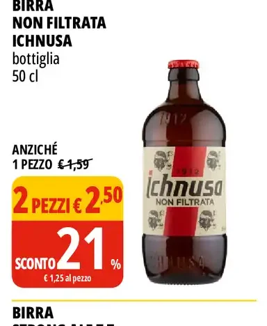 Birra non filtrata Ichnusa