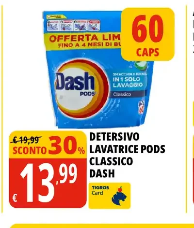Detersivo lavatrice pods Classico Dash