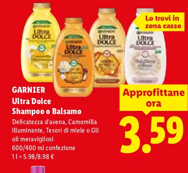 Ultra Dolce Shampoo o Balsamo