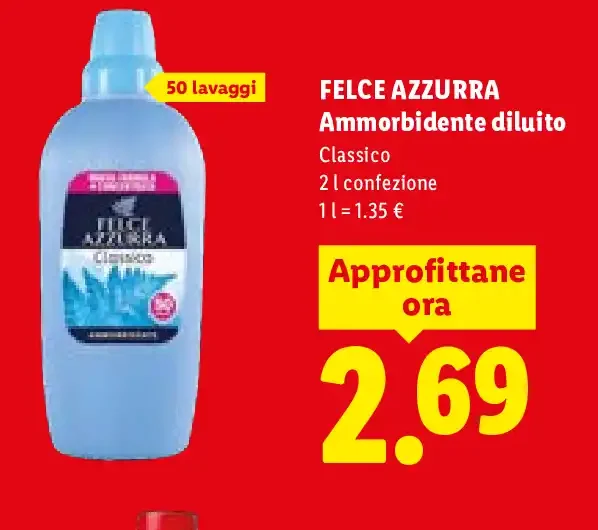 Ammorbidente diluito