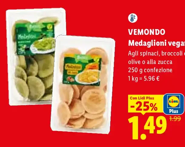 Medaglioni vegani