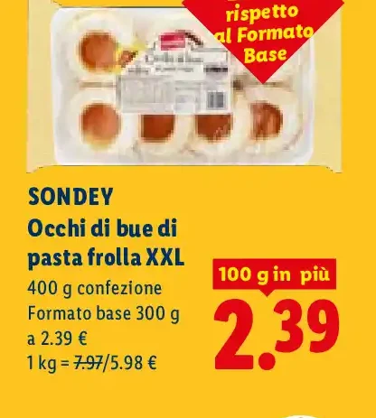 Occhi di bue di pasta frolla XXL