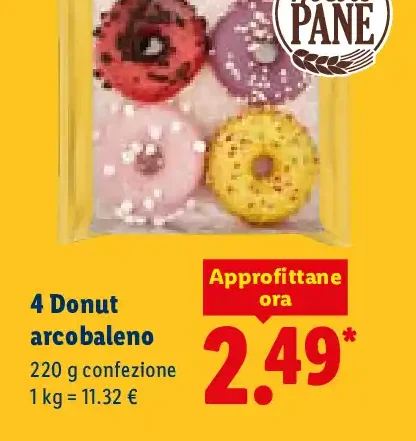 4 Donut arcobaleno