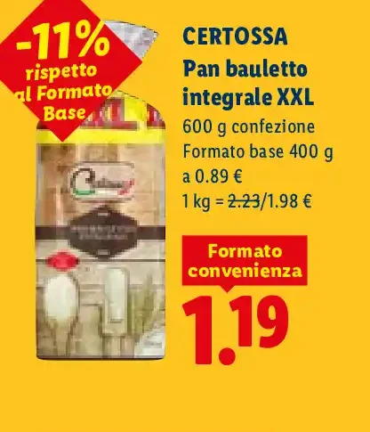Pan bauletto integrale XXL