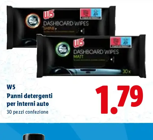 Panni detergenti per interni auto