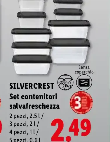 Set contenitori salvafreschezza SilverCrest