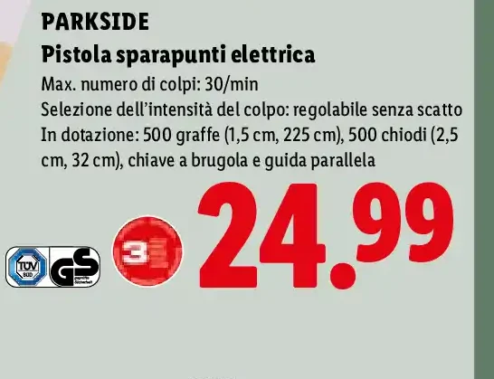 Pistola sparapunti elettrica