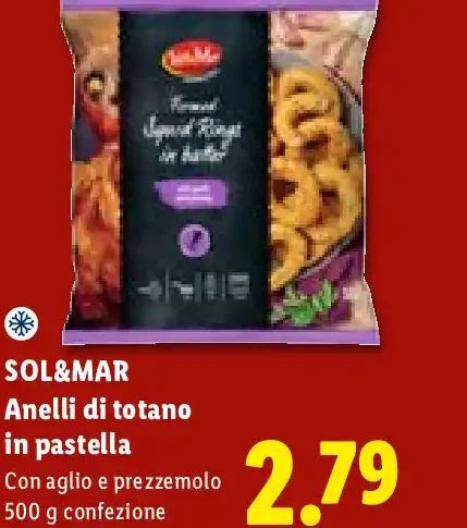 Anelli di totano in pastella