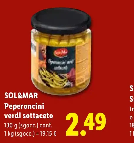 Peperoncini verdi sottaceto