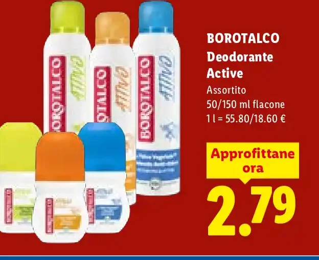 Borotalco deodorante Active assortito