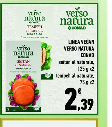 Linea vegan Verso Natura Conad