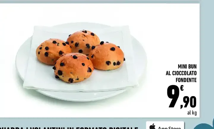 Mini bun al cioccolato fondente