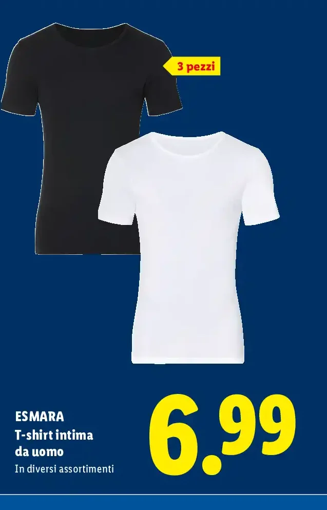 T-shirt intima da uomo