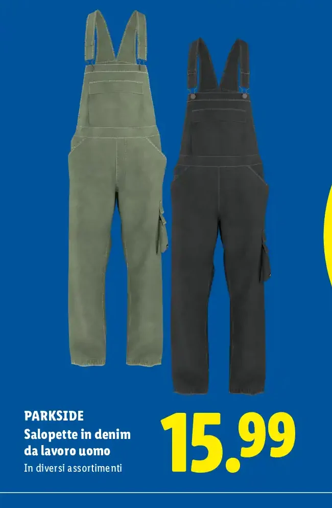 Salopette in denim da lavoro uomo
